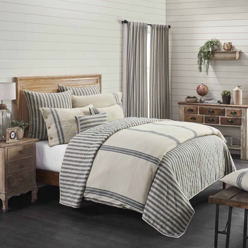 Piper Classics Market Place Gray Quilted Euro Sham â€¦ - Image 4